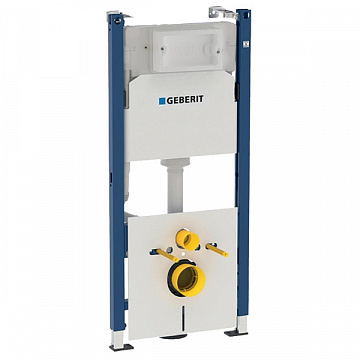Інсталяція для підвісних унітазів Geberit Duofix з клавішею Delta 50 (458.126.00.1 + 115.135.21.1) - фото