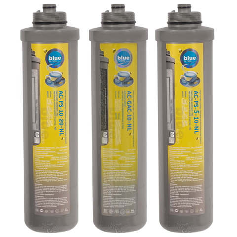 Повний набір картриджів Bluefilters RO-7 для зворотного осмосу - фото