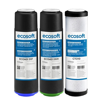Улучшенный набор картриджей Ecosoft CRV3ECO для проточных фильтров - фото