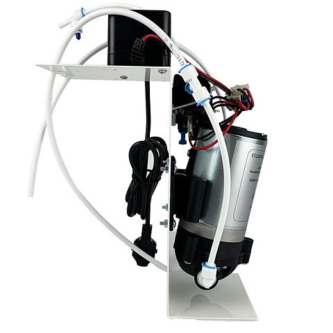 Помпа для обратного осмоса WZ-P6005 24V 0,65л/мин 40°C в сборе на кронштейне (для мембран 50-75GPD) - фото