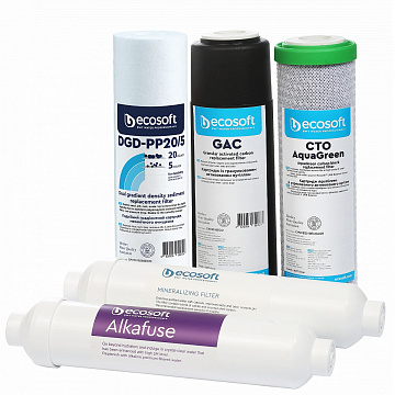 Комплект картриджей Ecosoft P'URE Alkafuse ''6 месяцев'' (CHV5PUREALC) - фото