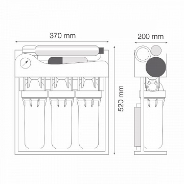 Фильтр обратного осмоса Atlas Filtri OASIS DP-F SANIC PUMP-UV SE6075360 - фото