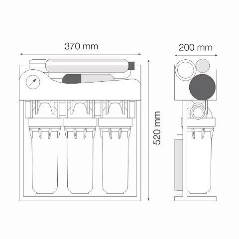 Фильтр обратного осмоса Atlas Filtri OASIS DP-F SANIC PUMP-UV SE6075360 - фото