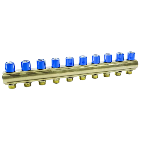 Коллектор с вентилями Bianchi 240E06050D 1''x3/4'' с 10 выходами - фото