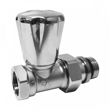 Клапан радіатора прямий Caleffi 412422 з вентилем хром 1/2'' - фото