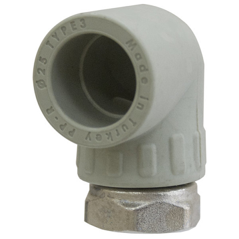 Коліно 90° з накидною гайкою KAS 3/4''ВР-25мм (9630004) - фото