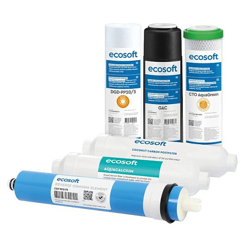 Комплект картриджів Ecosoft P’URE AquaCalcium Mint ''12 місяців'' CHV6PUREMAC - фото