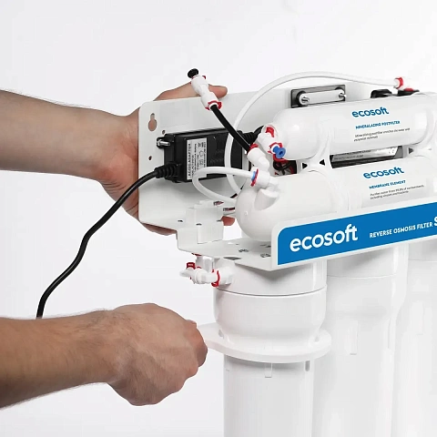 Фільтр зворотного осмосу Ecosoft Standard PRO з мінералізацією та помпою (MO550MPECOSTD) - фото