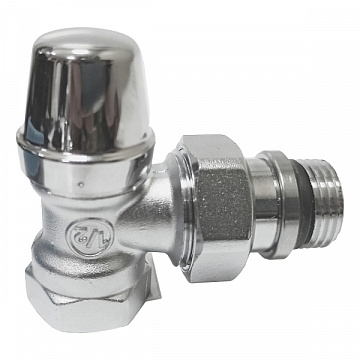 Кран радіатора відсікаючий Caleffi 431422 1/2'' кутовий хром - фото