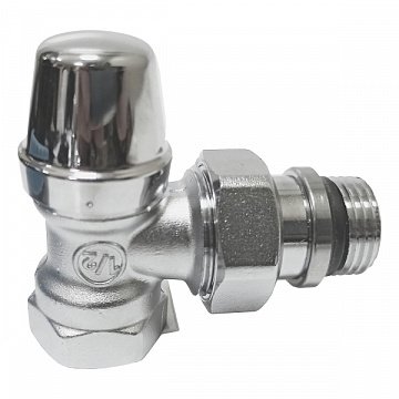 Кран радіатора відсікаючий Caleffi 431422 1/2'' кутовий хром - фото