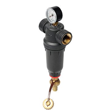 Самопромивний фільтр Ecosoft PA-R 3/4'' 80°C 8bar з картриджем 250мкр з нержавіючої сталі FFNN2P1502 - фото