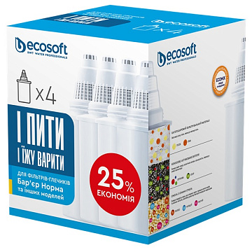 Картридж для фильтров-кувшинов Барьер 4шт ECOSOFT CRVK4BARECO - фото