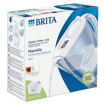 Фільтр-глечик Brita Marella MXpro Білий 2,4/1,2л з картриджем Maxtra PRO - фото