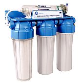 Проточный фильтр питьевой воды Aquafilter FP3-HJ-K1N с капиллярной мембраной под кухонную мойку с краном питьевой воды - фото