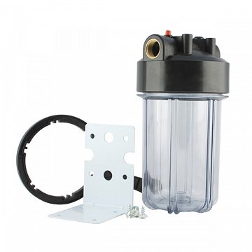 Корпус фильтра Raifil PS697C1-BK1-PR (прозрачный) Ø1'' IN 10'' 45°C 8,3bar (без картриджа) - фото