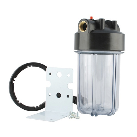 Корпус фильтра Raifil PS697C1-BK1-PR (прозрачный) Ø1'' IN 10'' 45°C 8,3bar (без картриджа) - фото