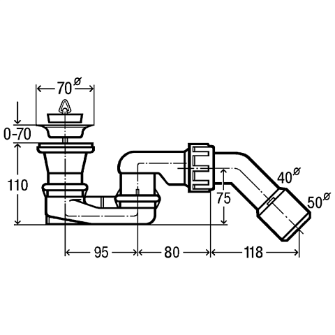 Сифон для душевого поддона Viega 312138 Ø52мм - фото