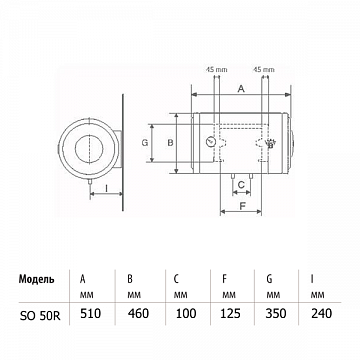 Бойлер Bandini Braun SO 50R - фото