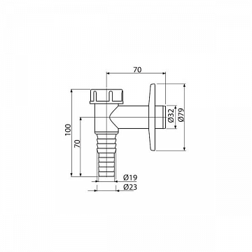 Сифон для стиральной машины AlcaPlast APS1 3/4'' - фото