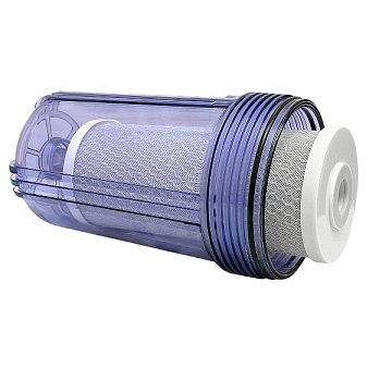 Картридж с прессованным активированным углем Aqualite CTO10BB Ø107x250мм 45°C - фото