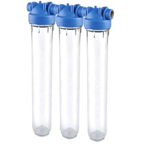 Тройной фильтр Atlas Filtri DP TRIO TS (проз.) Ø3/4'' OT (латунь) 20'' 45° 8 bar KIT ZA1401401 - фото