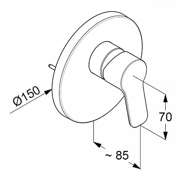Смеситель для душа (встроенный) Kludi Pure&Easy 374200565 - фото