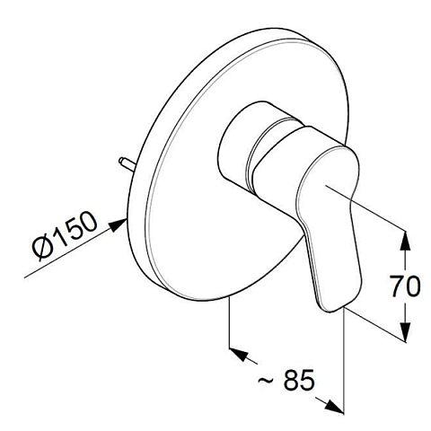Смеситель для душа (встроенный) Kludi Pure&Easy 374200565 - фото