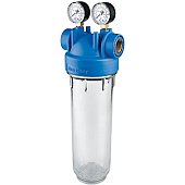 Фильтр-колба Atlas Filtri DP M MONO TS (прозр.)  Ø1/2'' OT (латунь) 10'' 45°C 8bar KIT ZA1380331 - фото
