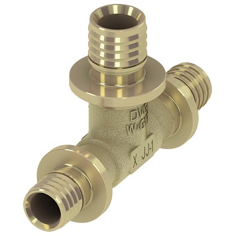 Тройник редукционный латунь TECEflex d20/d25/d20 (710521) - фото