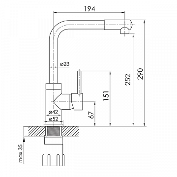 Смеситель для кухни Imprese Lotta (55400) - фото