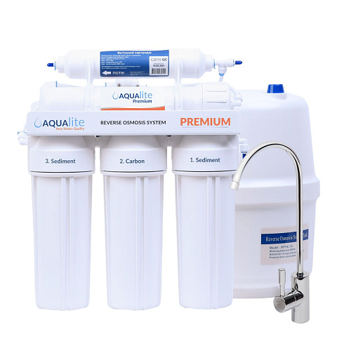 Фильтр обратного осмоса Aqualite Premium 5-75 с мембраной Premium 75GPD (AQP5-75) - фото