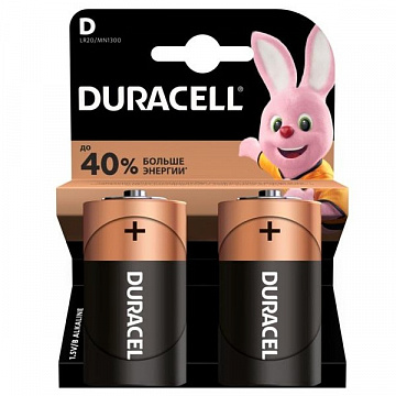 Щелочные батарейки Duracell Basic D (LR20) MN1300 2шт - фото
