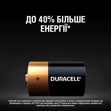 Щелочные батарейки Duracell Basic D (LR20) MN1300 2шт - фото