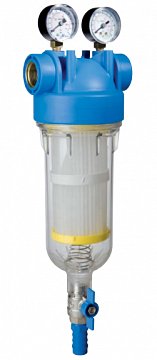 Фільтр самопромивний ATLAS FILTRI HYDRA M Ø1'' (латунь) з манометрами + картридж RSH 50mcr KIT RA6000122 - фото