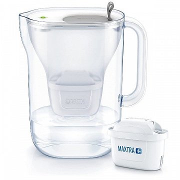 Фильтр-кувшин Brita Style LED 2.4/1.2л серый с картриджем Maxtra PRO (световая LED индикация) (1052809) - фото