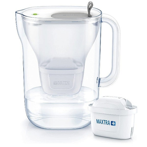 Фильтр-кувшин Brita Style LED 2.4/1.2л серый с картриджем Maxtra PRO (световая LED индикация) (1052809) - фото