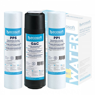 Комплект картриджів Ecosoft 1-2-3 для фільтрів зворотного осмосу CPV3ECOSTD - фото