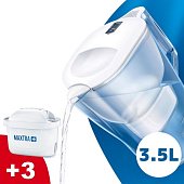 Фильтр-кувшин Brita Aluna Memo XL белый 3,5/2,0л (кувшин + 3 картриджа Maxtra) - фото