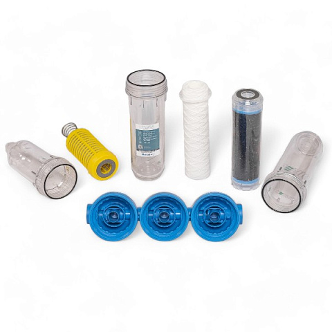 Фильтр Atlas HYDRA RAINMASTER TRIO Ø1/2'' + картриджи RAH, LA, FA 45°C 8bar RA6095214 - фото