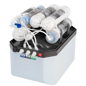 Система зворотного осмосу Fil Tek ASUS RO-6 Detox 6-ти ступенева без помпи (металевий бак 2,2G, мембрана 80 GPD, кран модерн) - фото