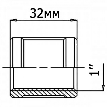 Муфта General Fittings 1''ВР - фото
