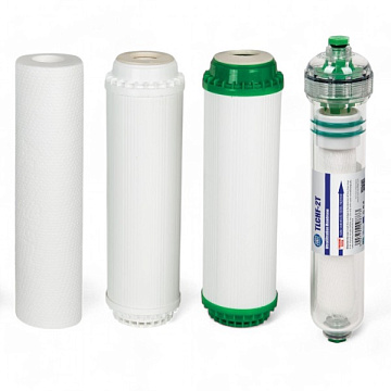 Набір картриджів (повний) Aquafilter FP3-HJ-K1-M для фільтра з капілярною мембраною - фото