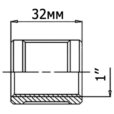 Муфта General Fittings 1''ВР - фото