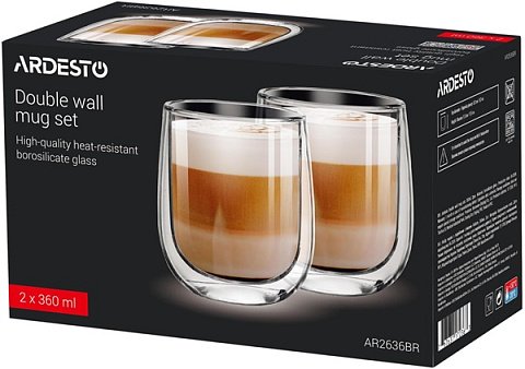 Фильтр-кувшин Brita Marella XL Memo Синий 3,5/2,0л (кувшин + 2 картриджа) + набор чашек Ardesto - фото