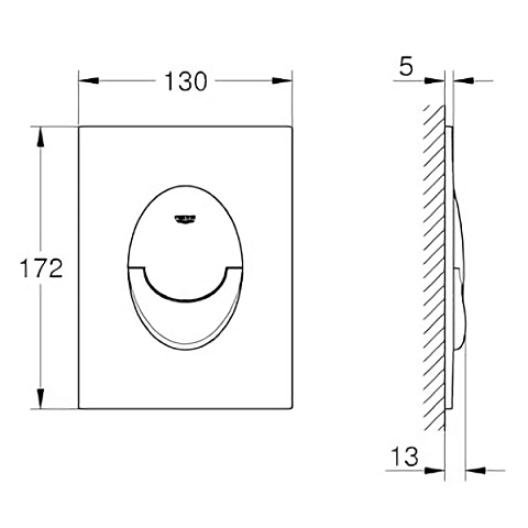 Инсталляция GROHE Rapid SL 3в1 39503000 c панелью смыва Skate Air S 37965000 хром - фото