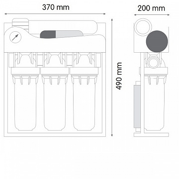 Фильтр обратного осмоса Atlas Filtri OASIS DP-F SANIC PUMP (SE6075350) - фото