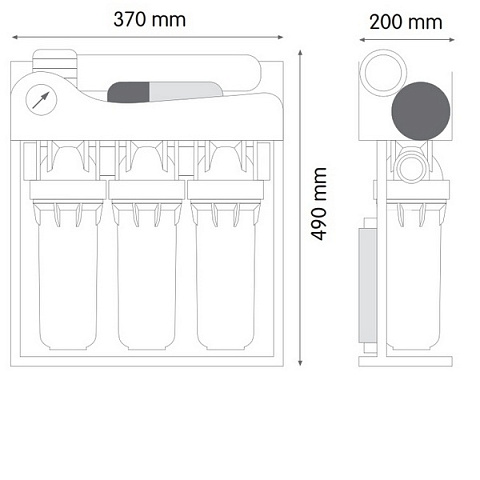 Фильтр обратного осмоса Atlas Filtri OASIS DP-F SANIC PUMP (SE6075350) - фото