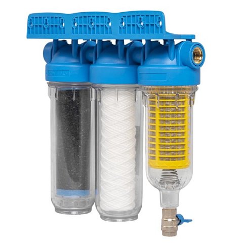 Фильтр Atlas HYDRA RAINMASTER TRIO Ø1'' + картриджи RAH, LA, FA 45°C 8bar RA6095234 - фото