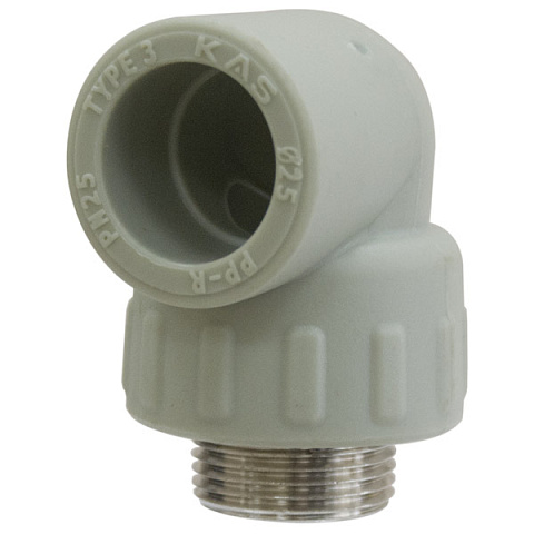 Коліно 90° з зовнішньою різьбою KAS 3/4''-25мм (9625004) - фото