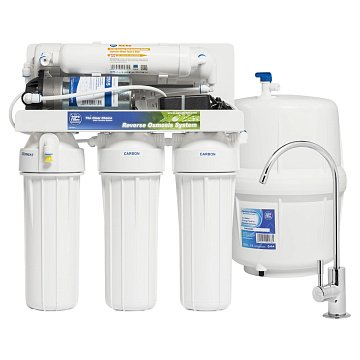 Фільтр зворотного осмосу з помпою Aquafilter RO5-75P (FRO5P) RP55139715 з мембраною 75GPD - фото